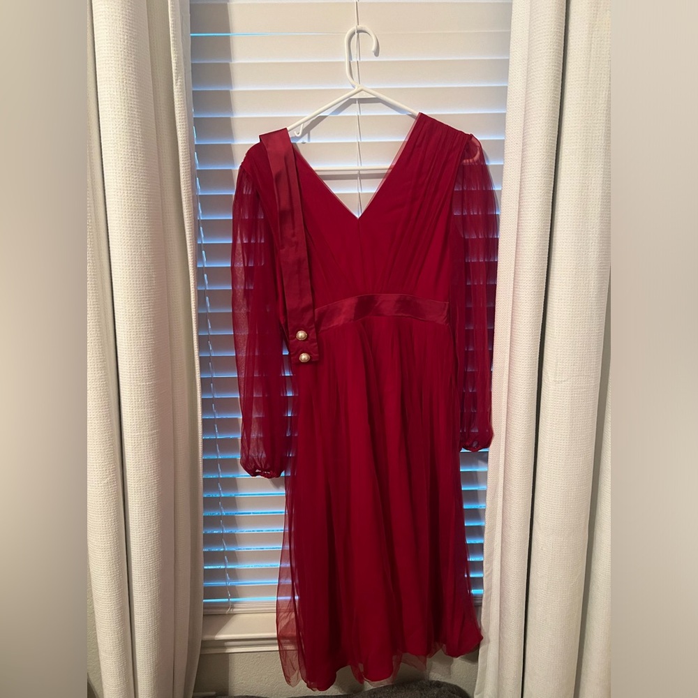 Red Tulle Dress NWT, Size Small FREE SHIPPING